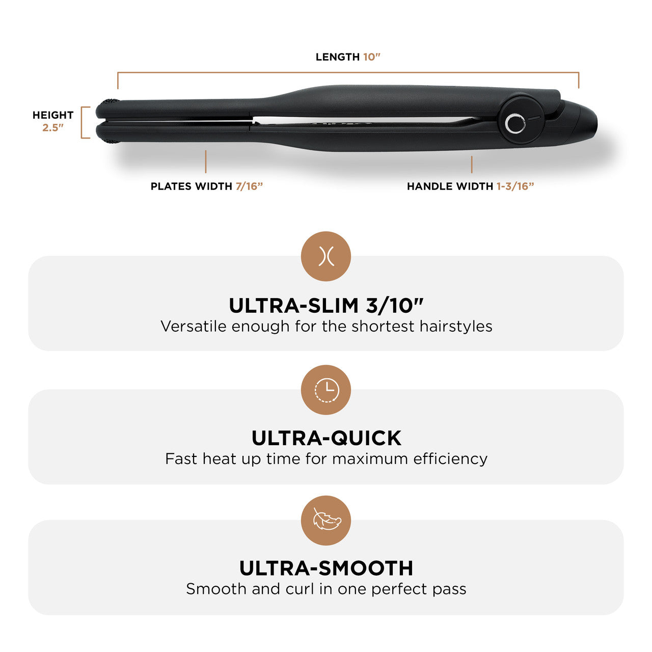 COCCO® Stiletto 3/10" Domed Flat Iron